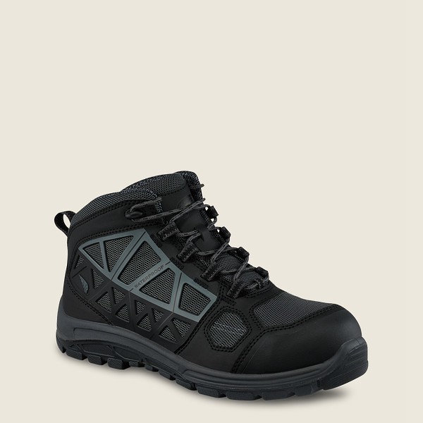 Red Wing Mens Fuse Fx - 5-inch Waterproof Steel Toe - Hiking Boots Black/Grey - 0168VNSKM